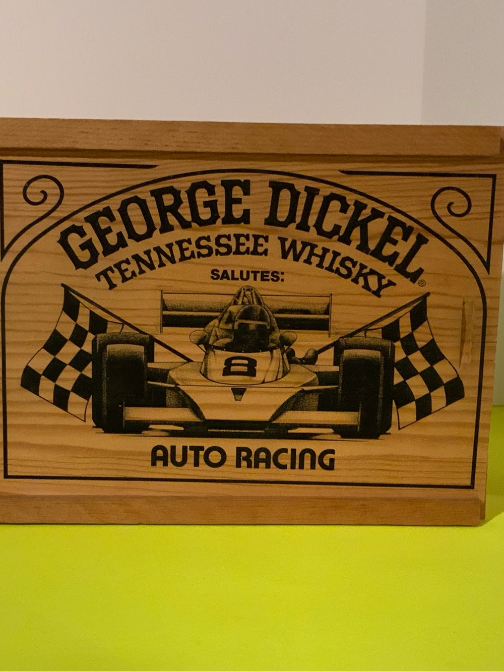 Vintage George Dickel Tennessee Whisky Salutes: AUTO RACING Empty Box